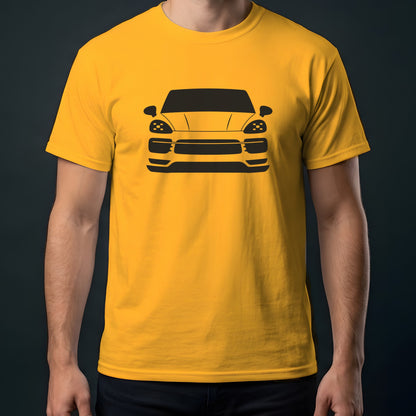 Porsche Cayenne 2019-2026 front view t-shirt in Gold