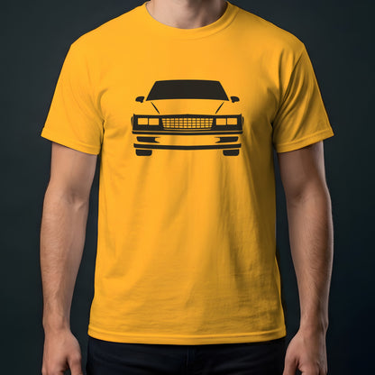 Chevrolet Monte Carlo SS 1983-1988 front view t-shirt in Gold