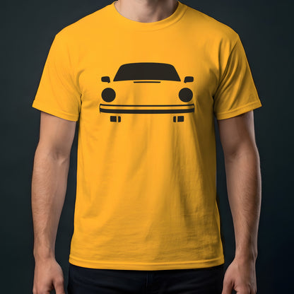 Porsche 911 1974-1989 front view t-shirt in Gold