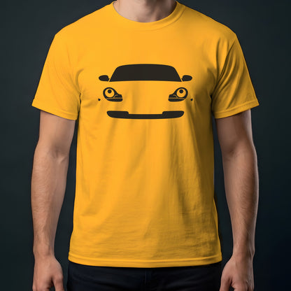 Porsche Boxster 986 1997-2004 front view t-shirt in Gold