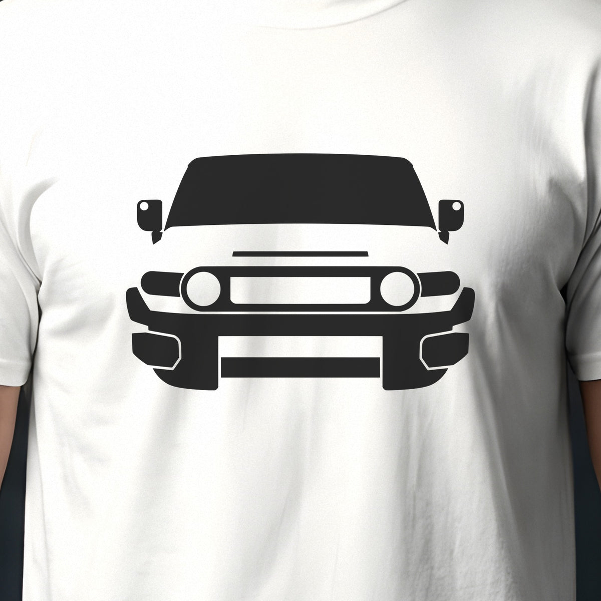 Toyota FJ Cruiser 2007-2014 front view silhouette print close-up