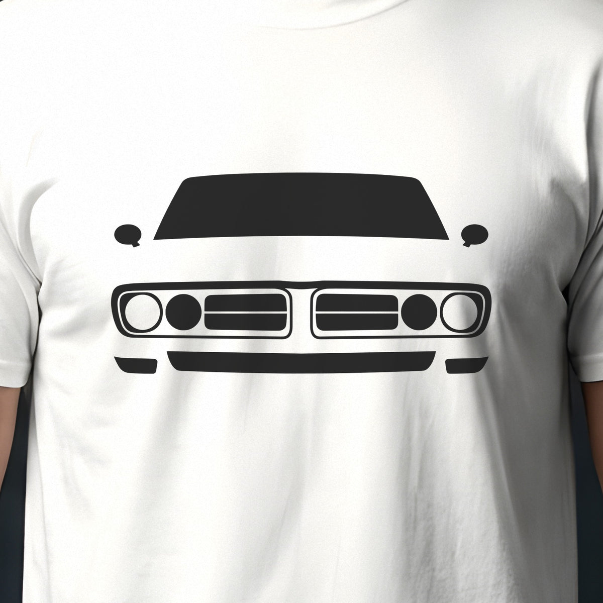 Pontiac Firebird 1967-1969 front view silhouette print close-up