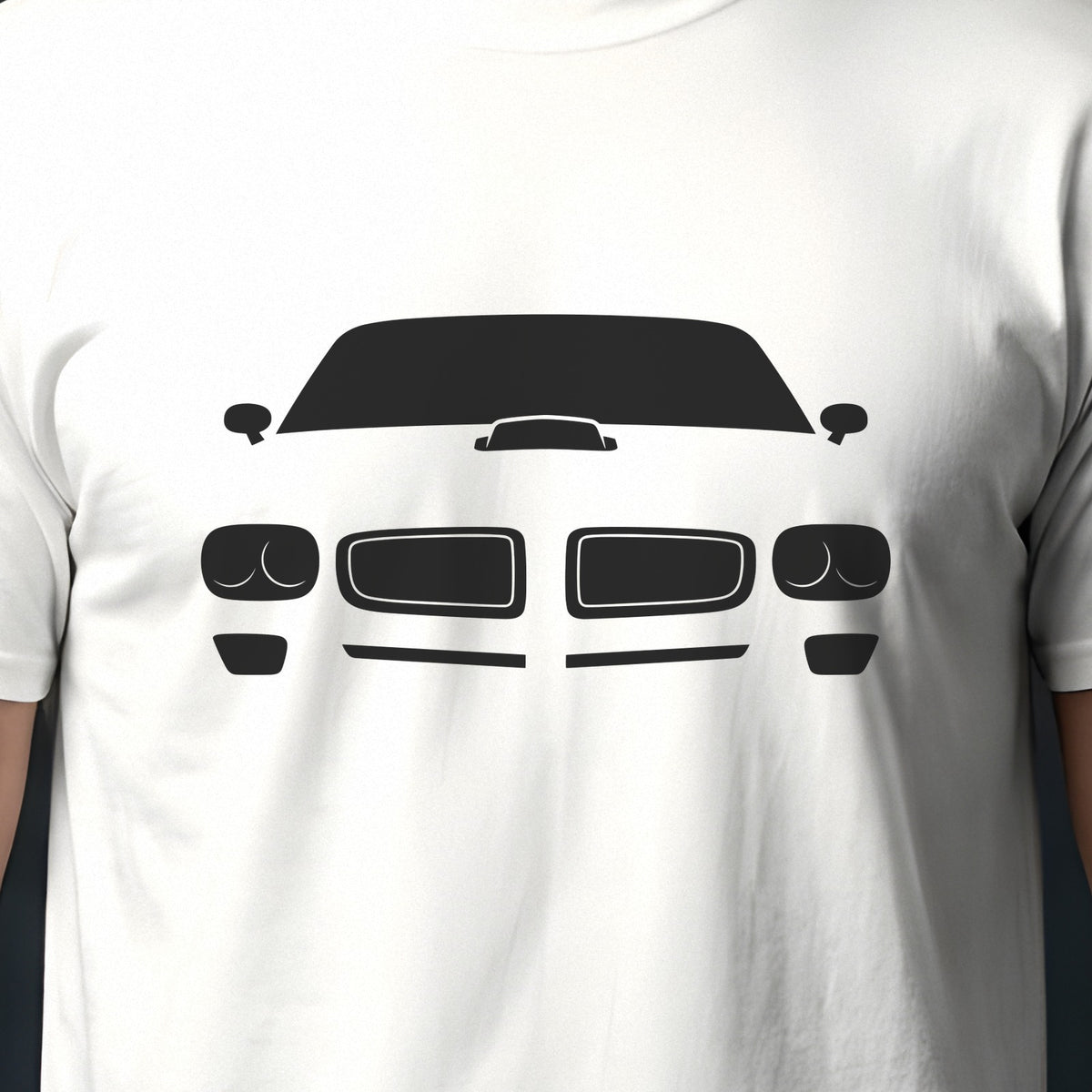 Pontiac Firebird Trans Am 1970-1973 front view silhouette print close-up
