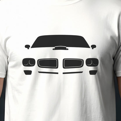 Pontiac Firebird Trans Am 1970-1973 front view silhouette print close-up