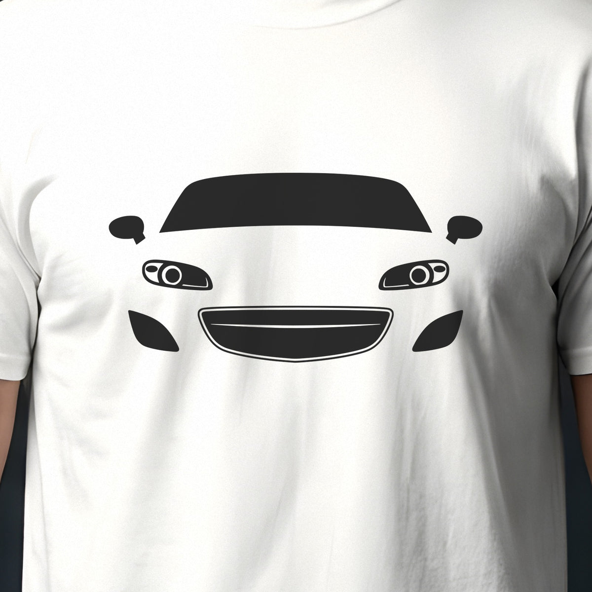 Mazda MX-5 Miata NC 2006-2015 front view silhouette print close-up