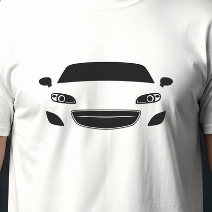 Mazda MX-5 Miata NC 2006-2015 front view silhouette print close-up