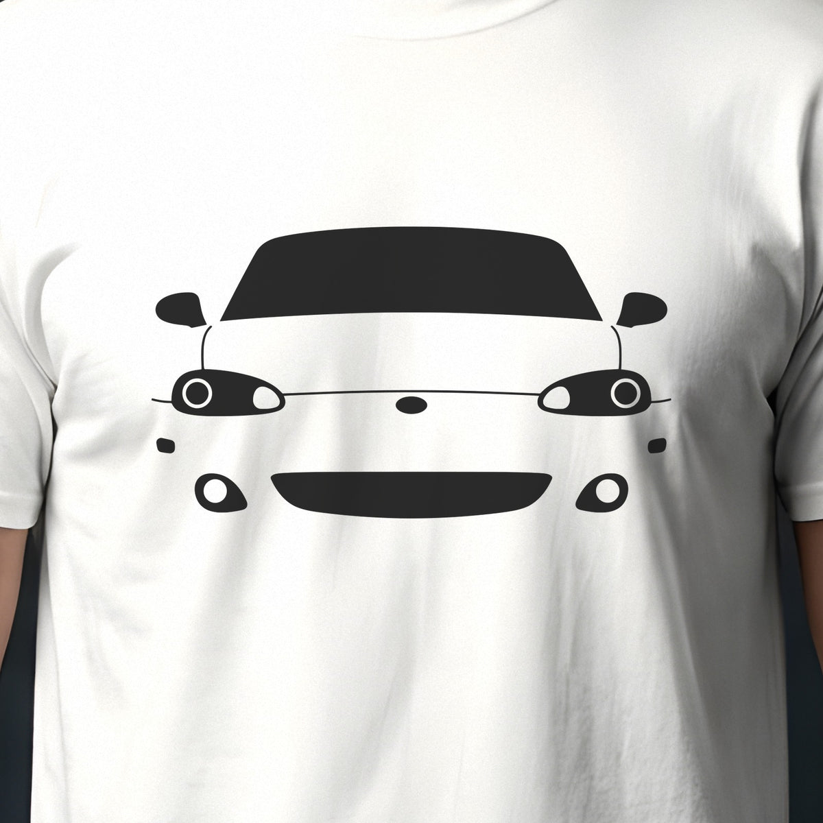Mazda MX-5 Miata NB 1999-2005 front view silhouette print close-up