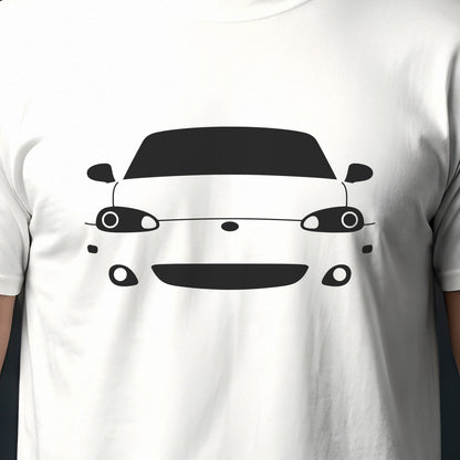Mazda MX-5 Miata NB 1999-2005 front view silhouette print close-up