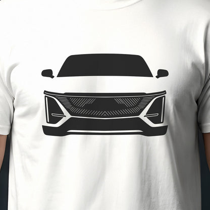 Cadillac Lyriq 2023-2026 front view silhouette print close-up