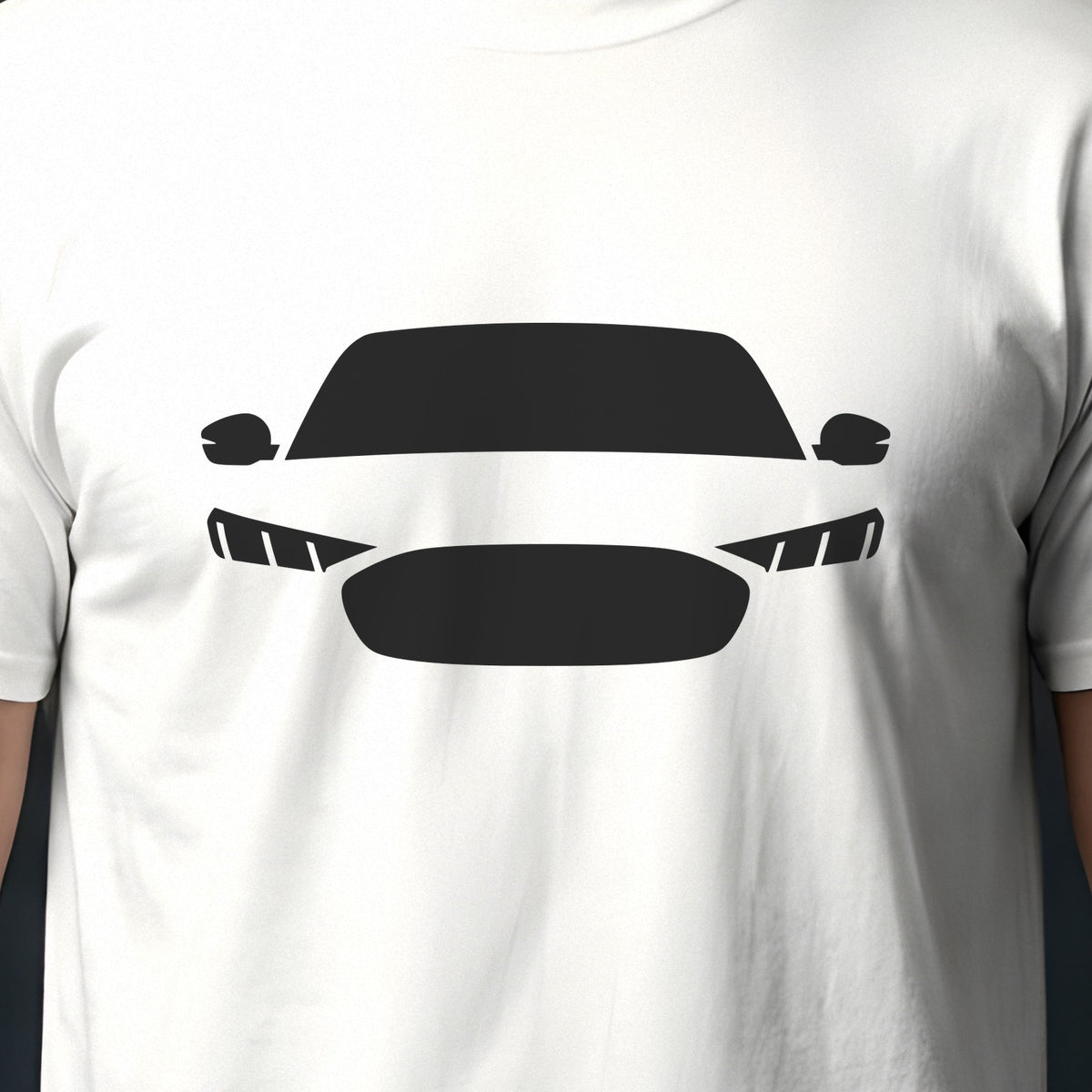 Ford Mustang Mach-E 2021-2026 front view silhouette print close-up