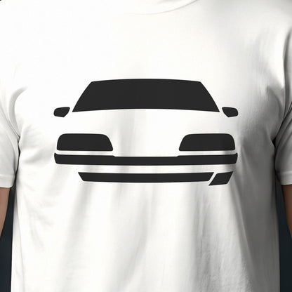 Ford Mustang 1987-1993 front view silhouette print close-up