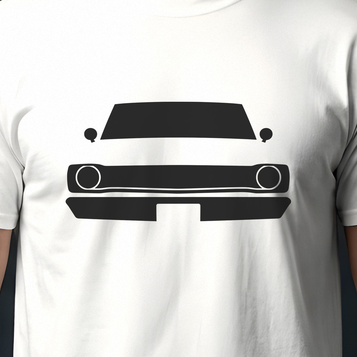 Dodge Dart 1967-1976 front view silhouette print close-up