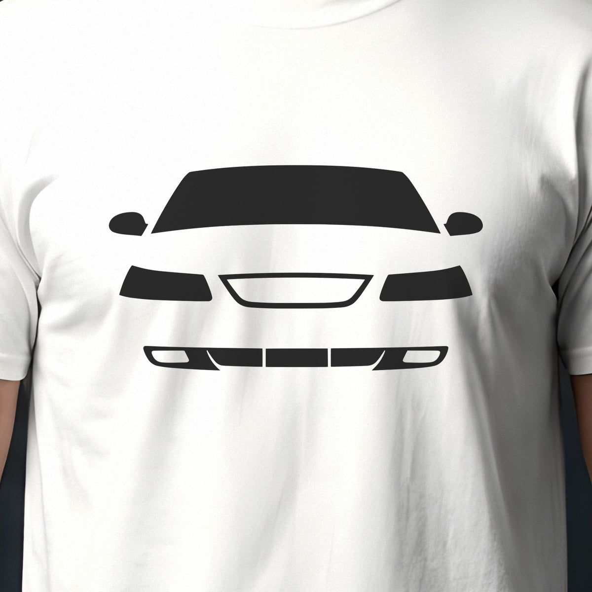 Ford Mustang 1999-2004 front view silhouette print close-up