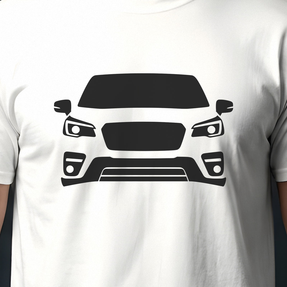 Subaru Forester 2019-2024 front view silhouette print close-up