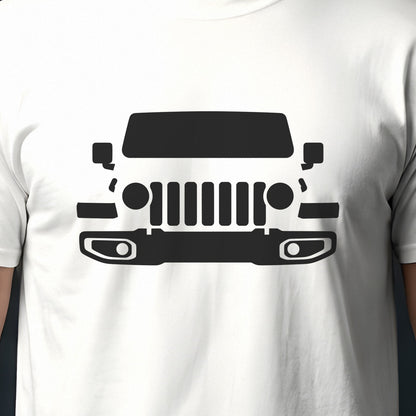 Jeep Gladiator 2020-2026 front view silhouette print close-up