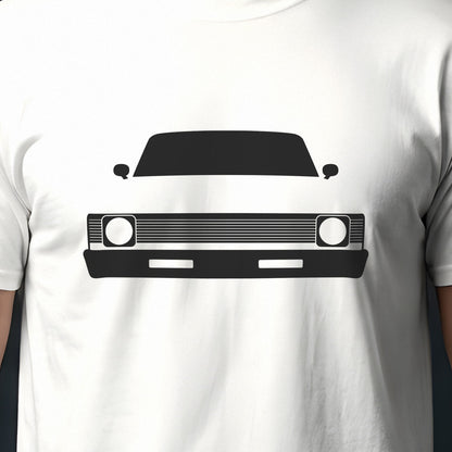 Chevrolet Nova SS 1968-1974 front view silhouette print close-up