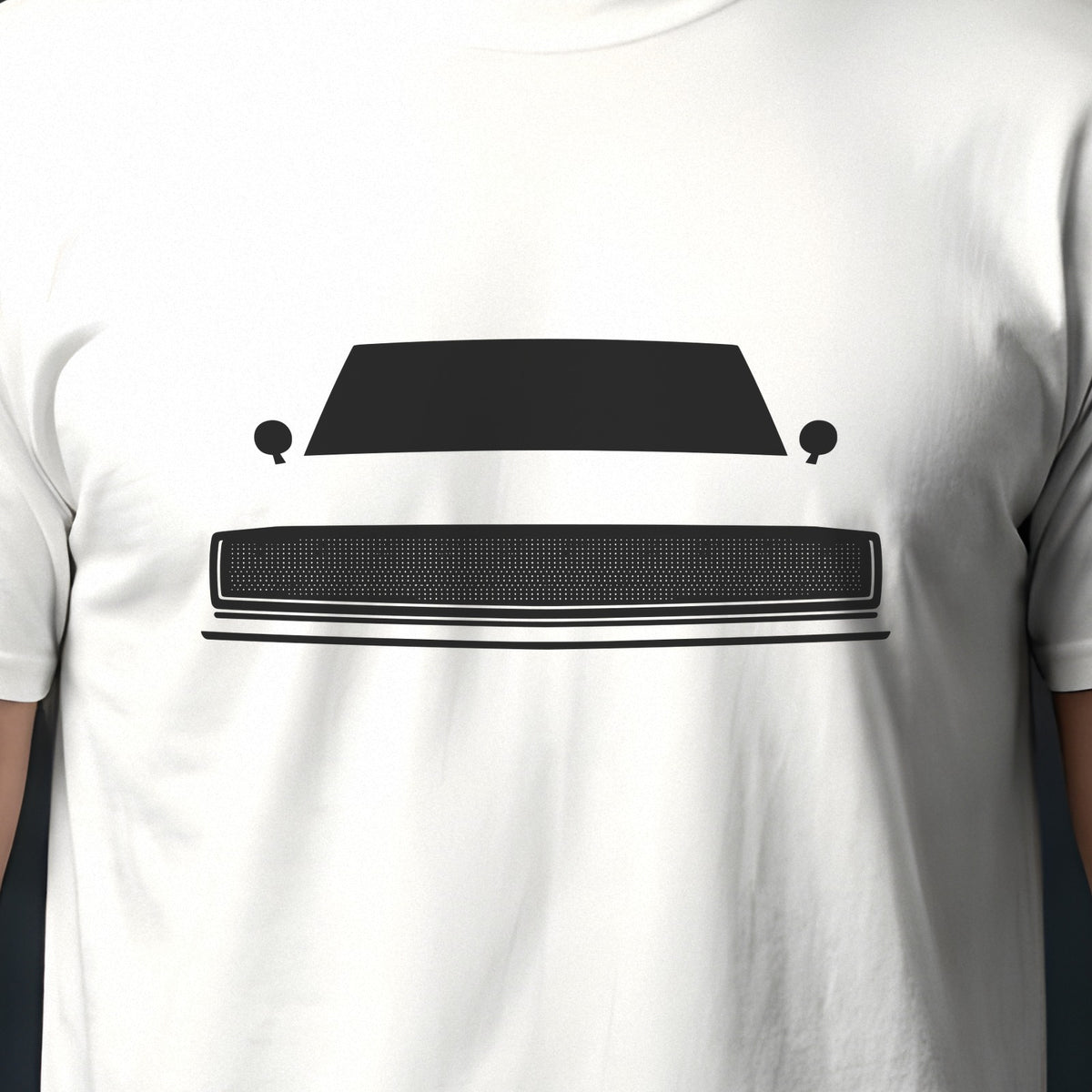 Dodge Charger 1966-1967 front view silhouette print close-up