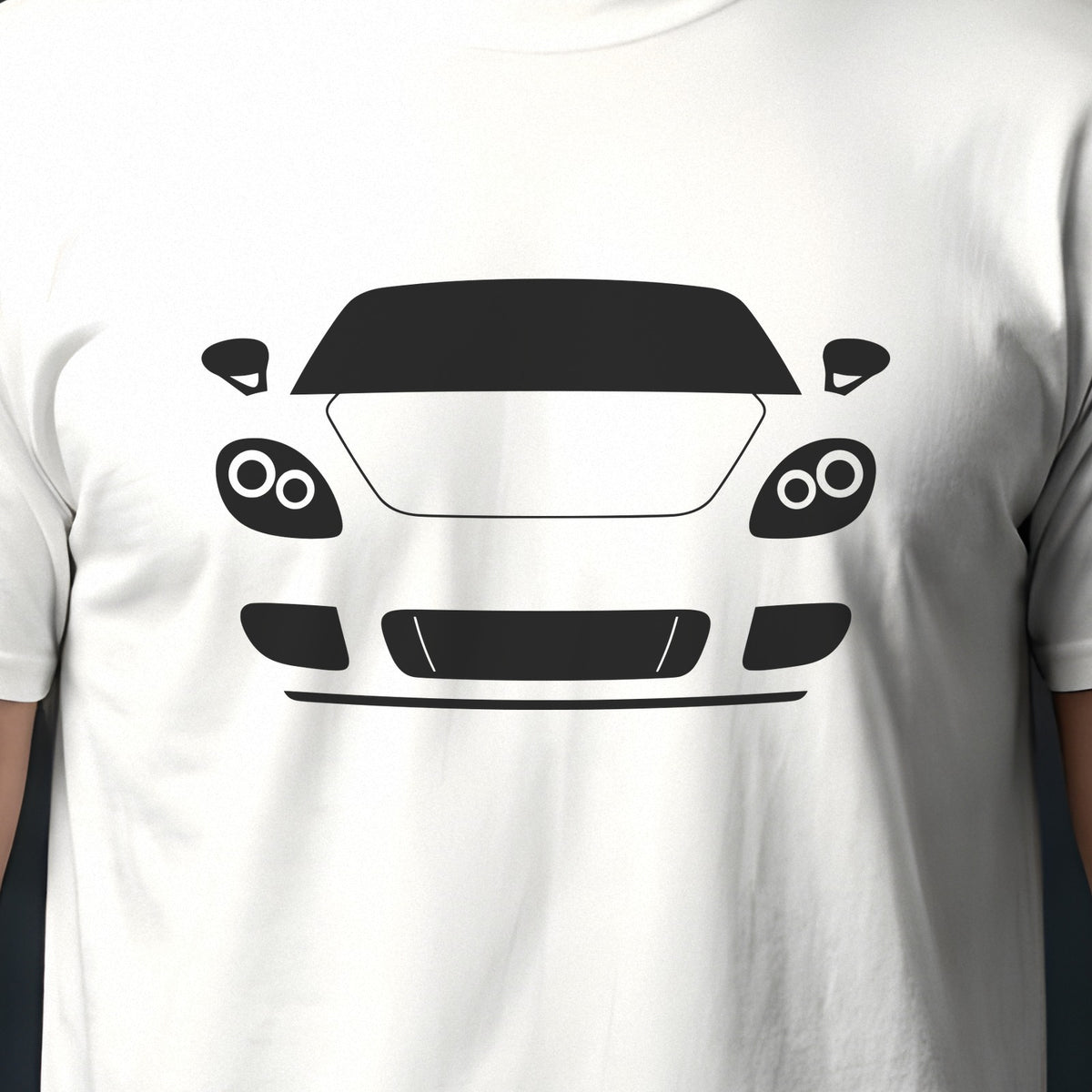 Porsche Carrera GT 2004-2007 front view silhouette print close-up
