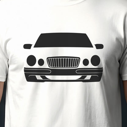 Mercedes-Benz E-Class W210 1996-2002 front view silhouette print close-up