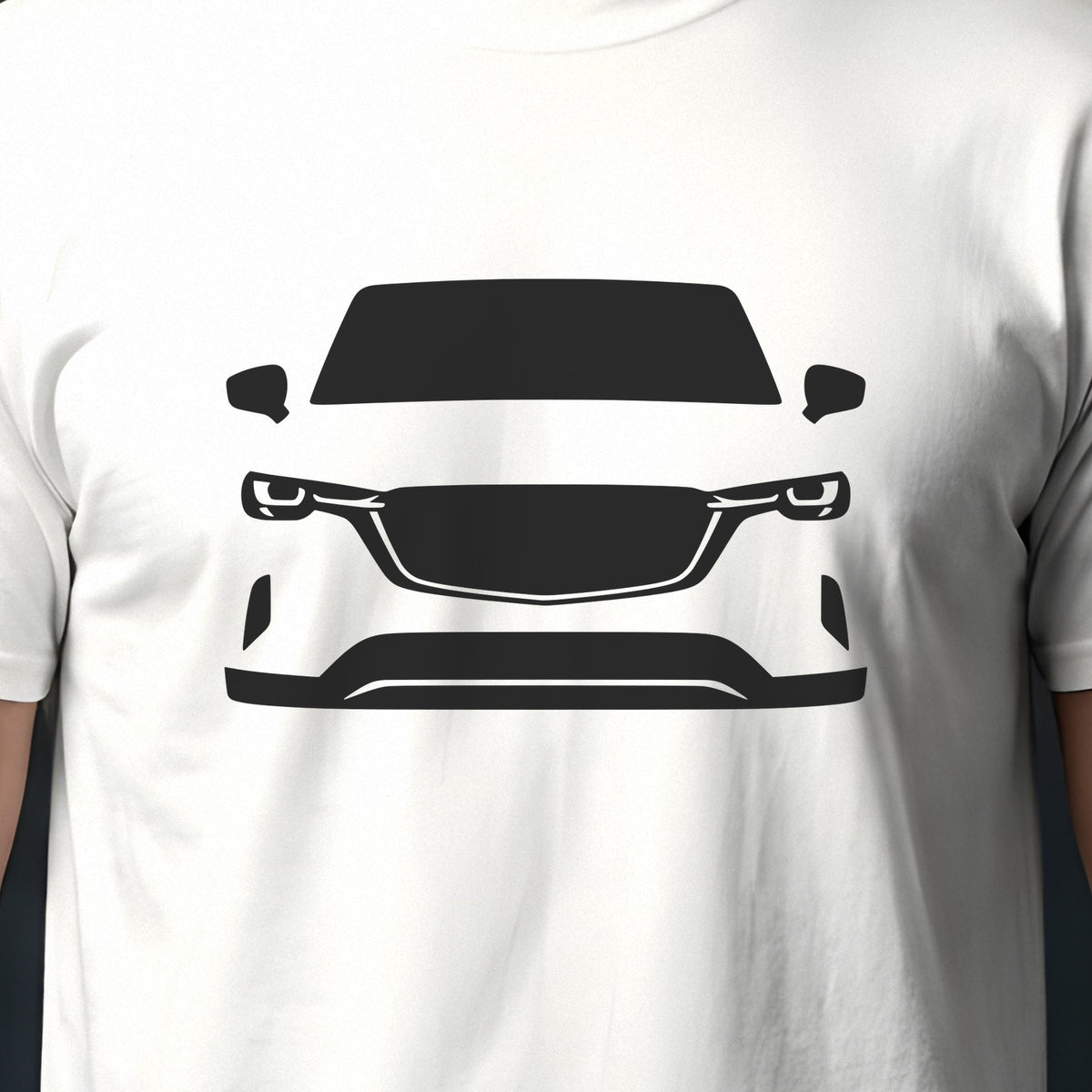 Mazda CX-90 2024-2026 front view silhouette print close-up