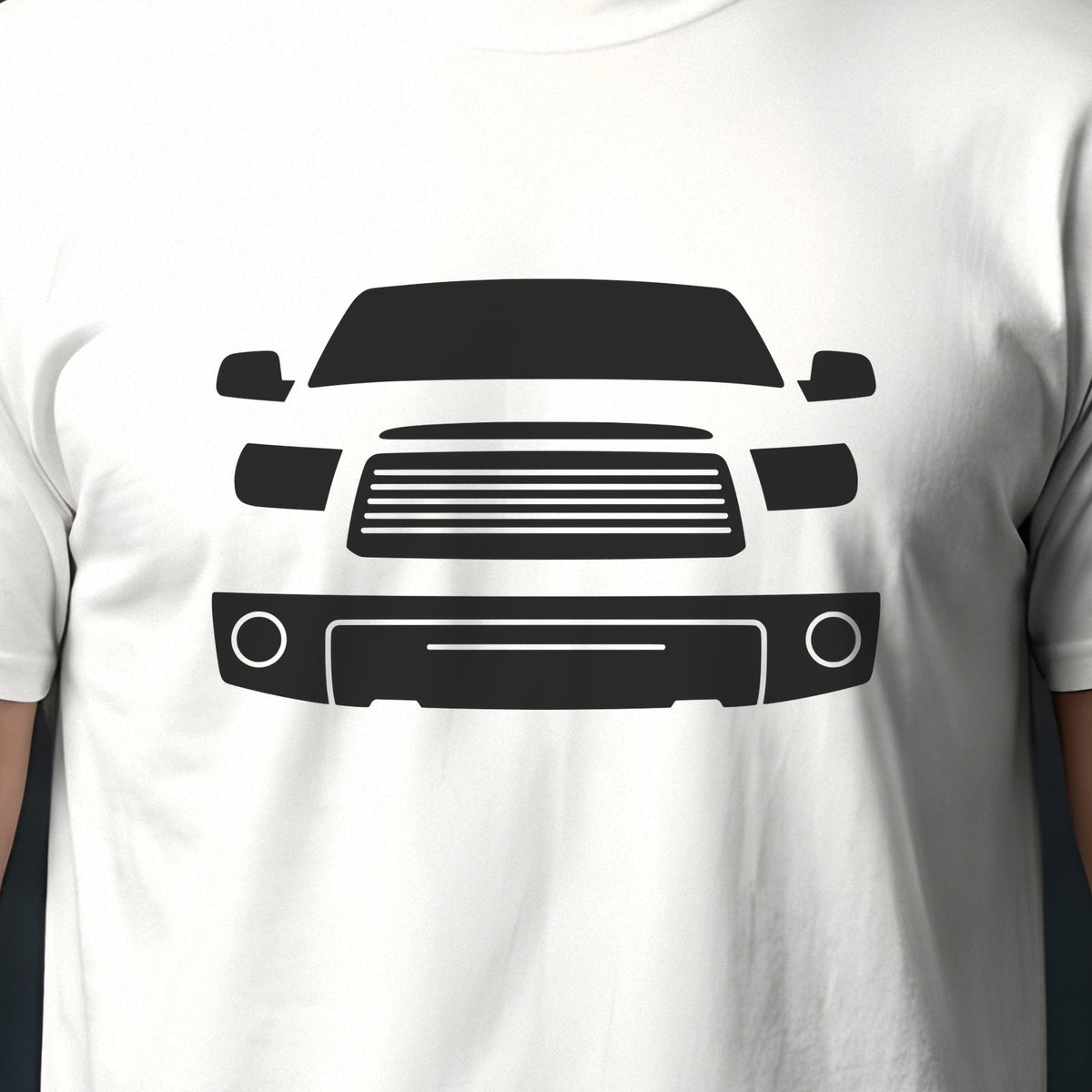 Toyota Tundra 2007-2013 front view silhouette print close-up