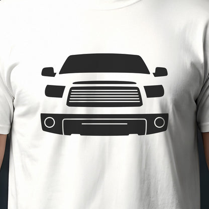 Toyota Tundra 2007-2013 front view silhouette print close-up
