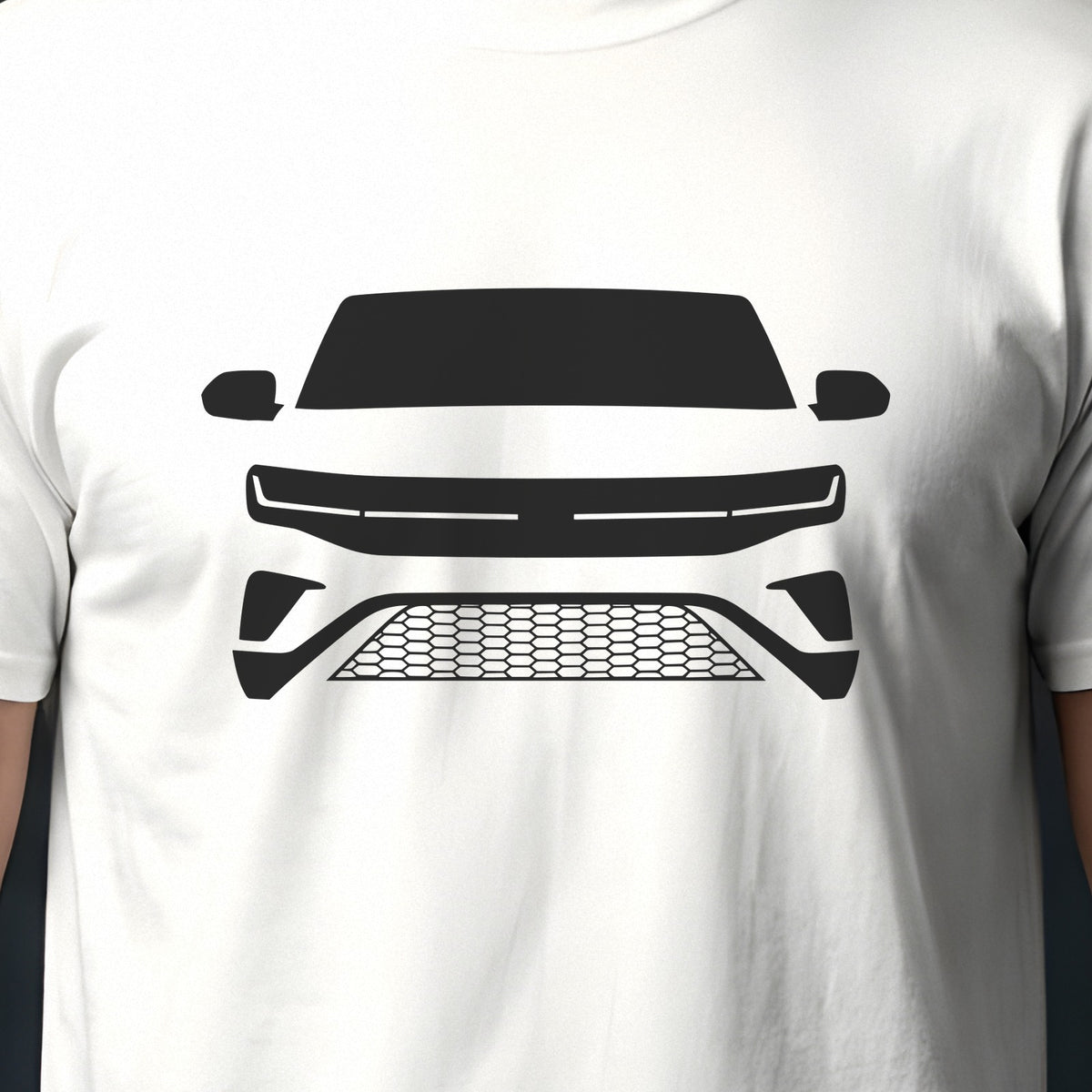 Volkswagen Atlas 2024-2026 front view silhouette print close-up