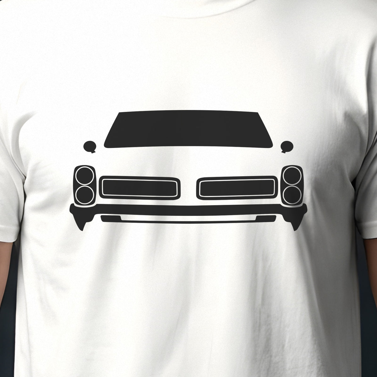 Pontiac GTO 1964-1965 front view silhouette print close-up