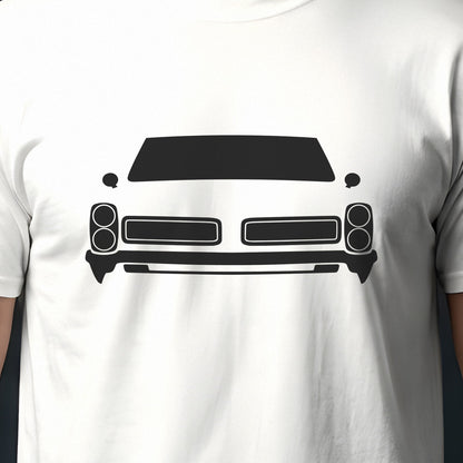 Pontiac GTO 1964-1965 front view silhouette print close-up