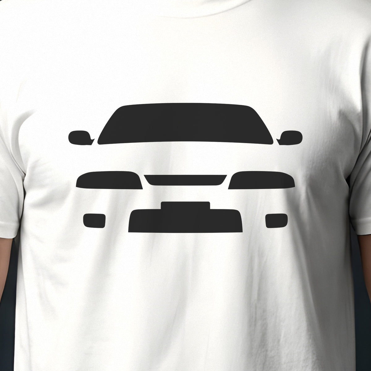 Nissan Skyline GT-R R33 1995-1998 front view silhouette print close-up