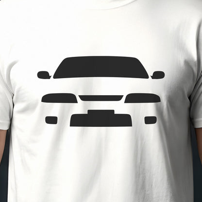 Nissan Skyline GT-R R33 1995-1998 front view silhouette print close-up