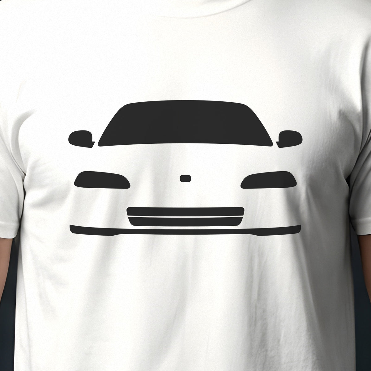 Honda Civic 1992-1995 front view silhouette print close-up