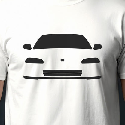 Honda Civic 1992-1995 front view silhouette print close-up