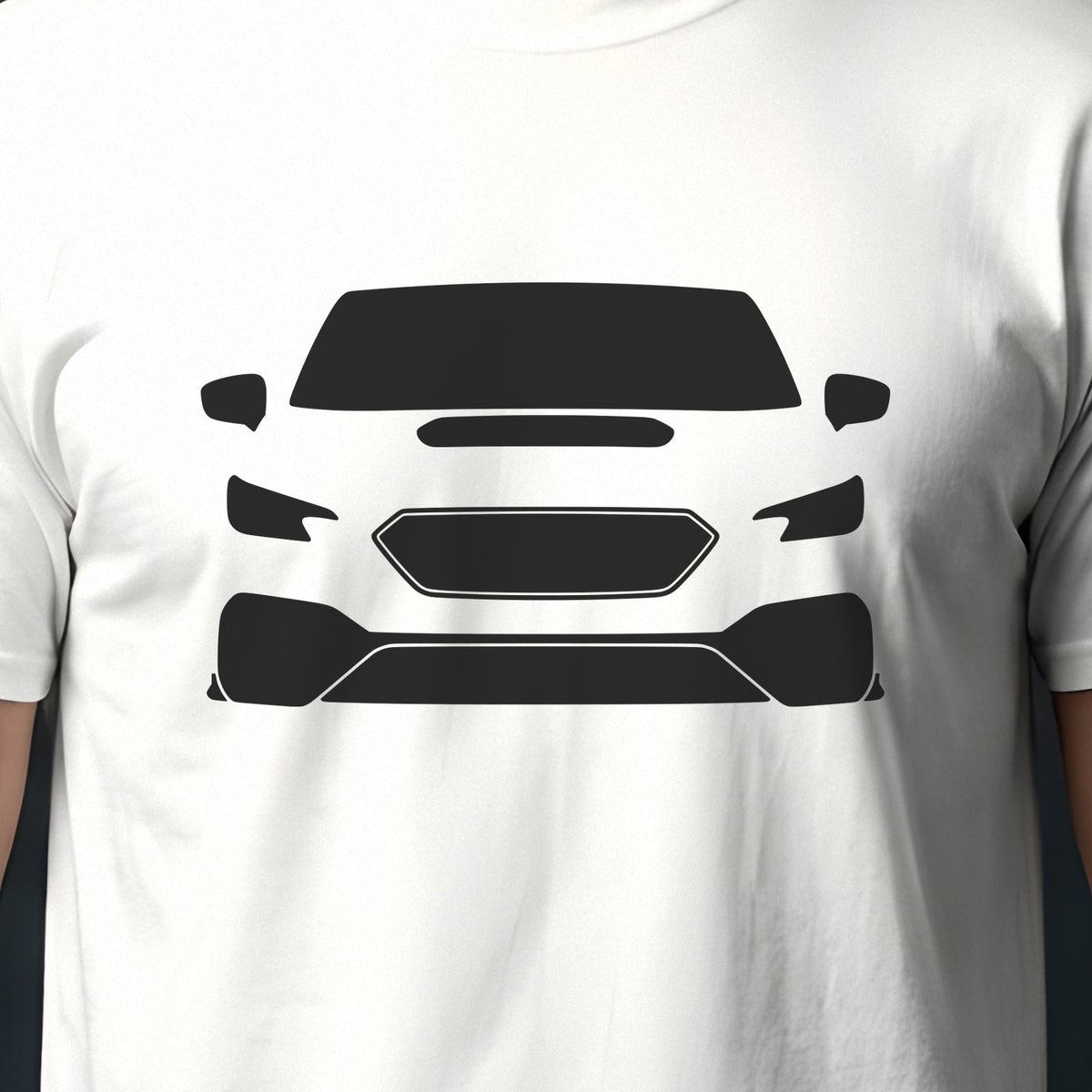 Subaru WRX 2022-2026 front view silhouette print close-up