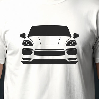 Porsche Cayenne 2019-2026 front view silhouette print close-up