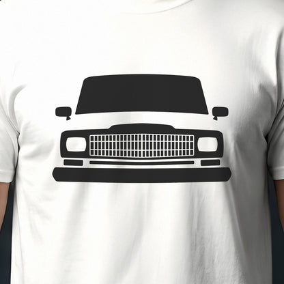 Jeep Grand Wagoneer 1984-1991 front view silhouette print close-up
