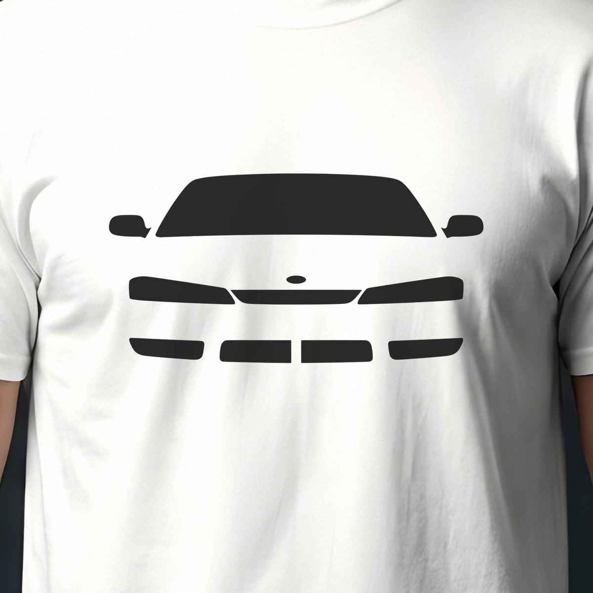 Nissan 240SX 1995-1998 front view silhouette print close-up