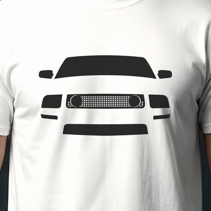 Ford Mustang 2005-2009 front view silhouette print close-up