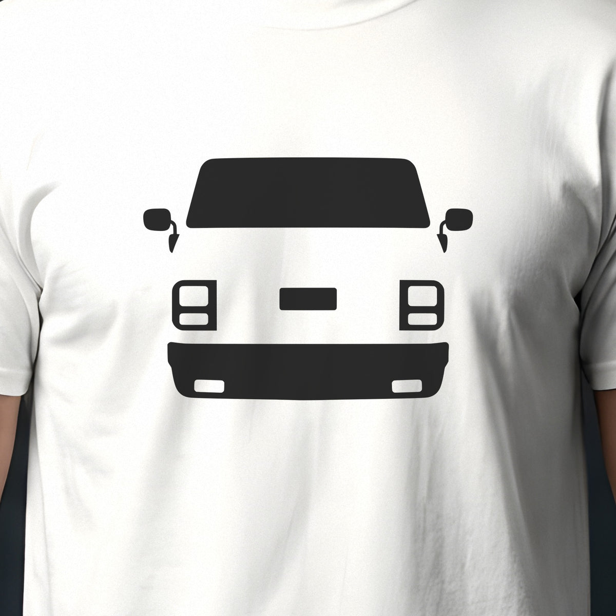 GMC Vandura 1985-1995 front view silhouette print close-up