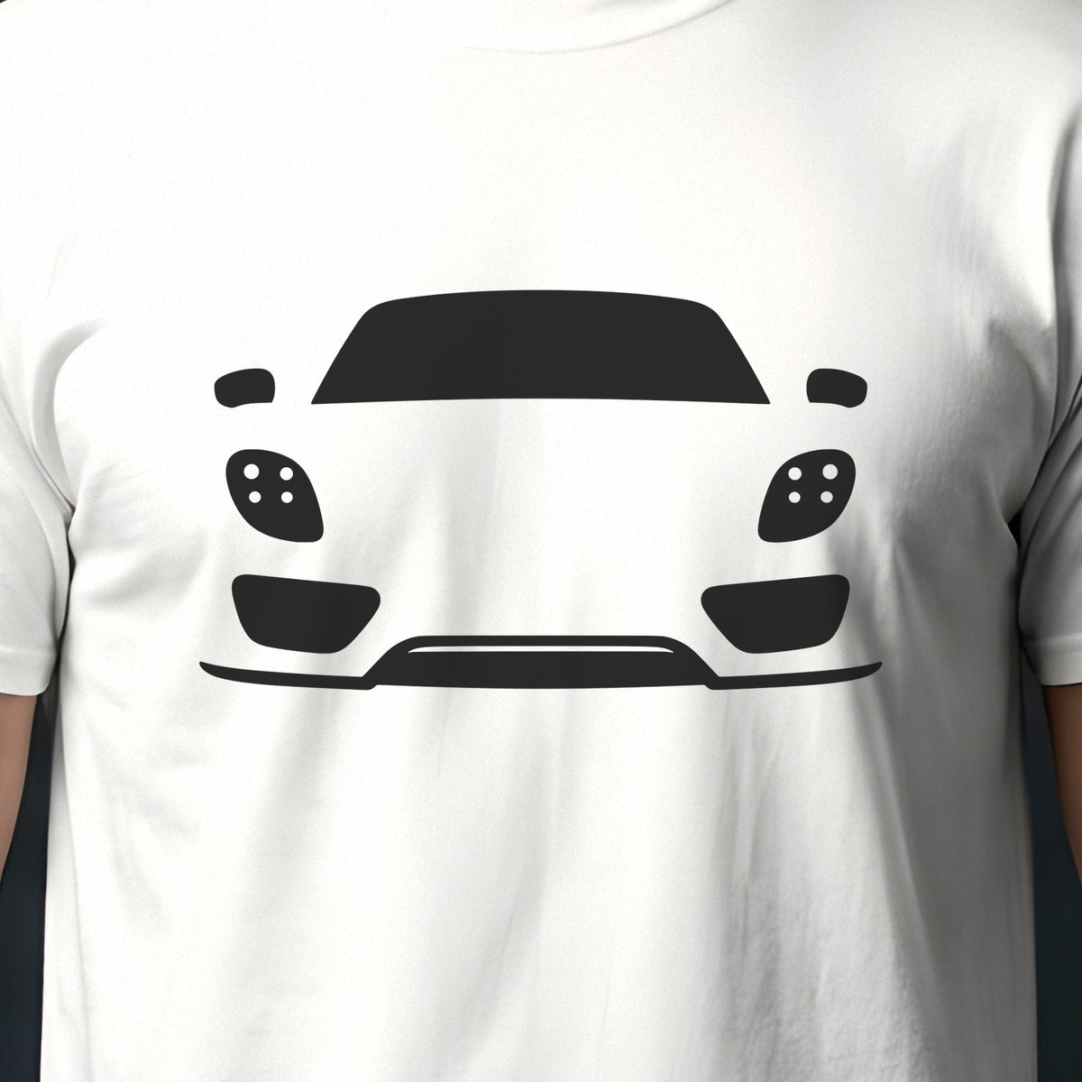 Porsche 918 Spyder 2014-2015 front view silhouette print close-up