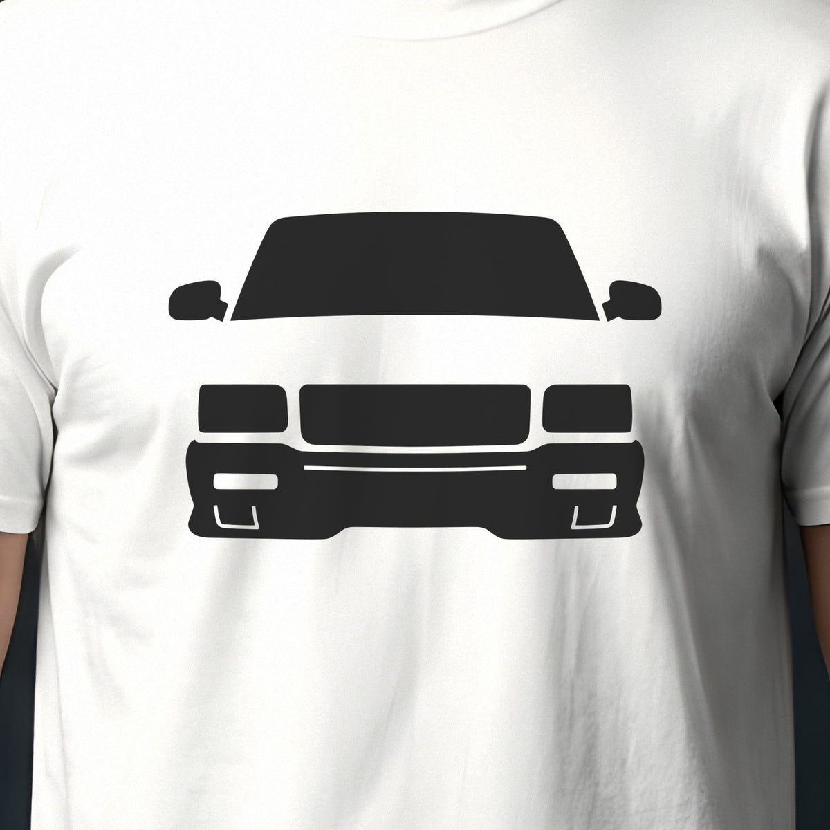 GMC Typhoon 1992-1993 front view silhouette print close-up