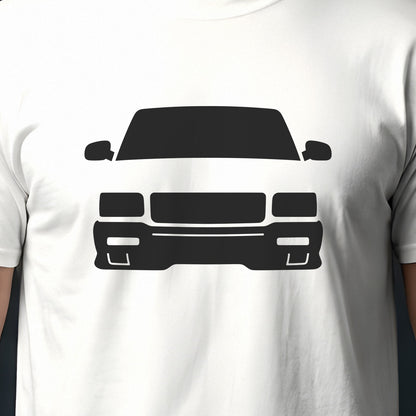 GMC Typhoon 1992-1993 front view silhouette print close-up