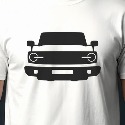 Ford Bronco 2021-2026 front view silhouette print close-up