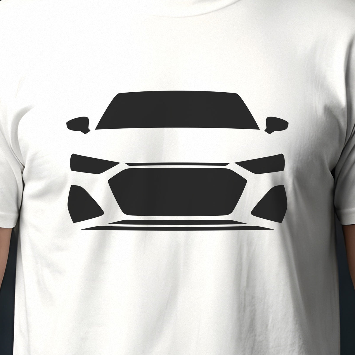 Audi RS6 Avant 2020-2026 front view silhouette print close-up