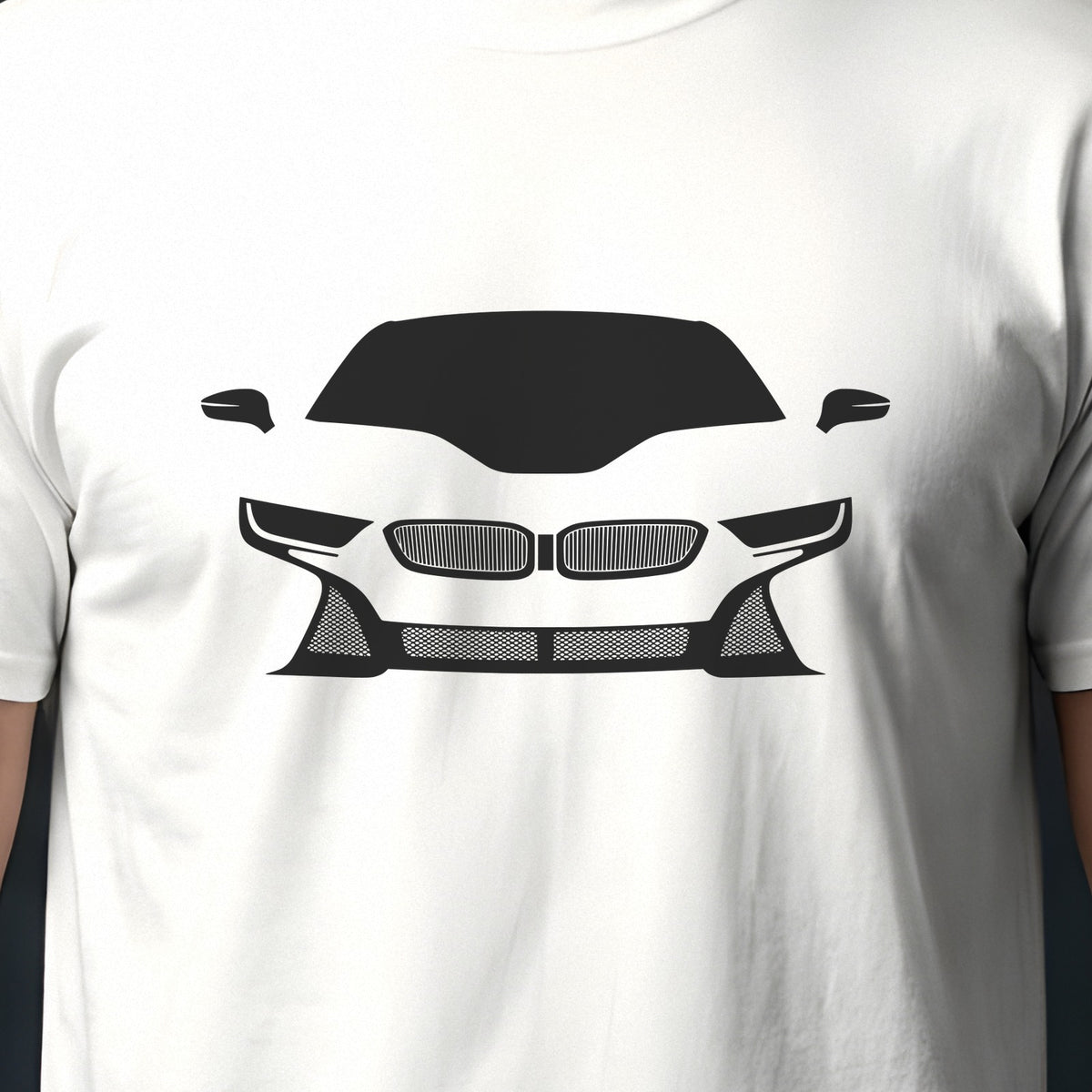 BMW i8 2014-2020 front view silhouette print close-up