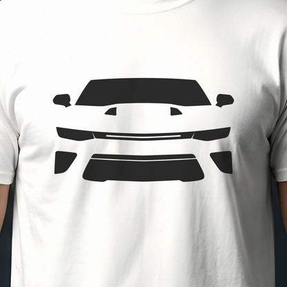 Chevrolet Camaro 2016-2024 front view silhouette print close-up