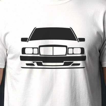 Mercedes-Benz 190E 2.3-16 1984-1993 front view silhouette print close-up