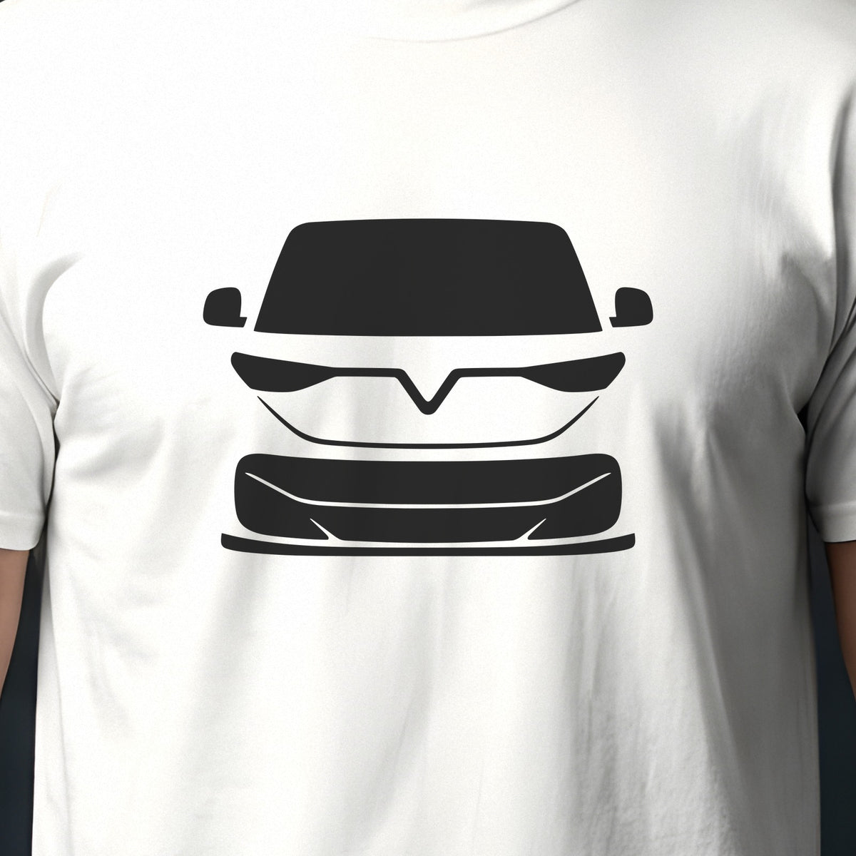 Volkswagen ID. Buzz 2025-2026 front view silhouette print close-up