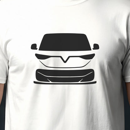 Volkswagen ID. Buzz 2025-2026 front view silhouette print close-up