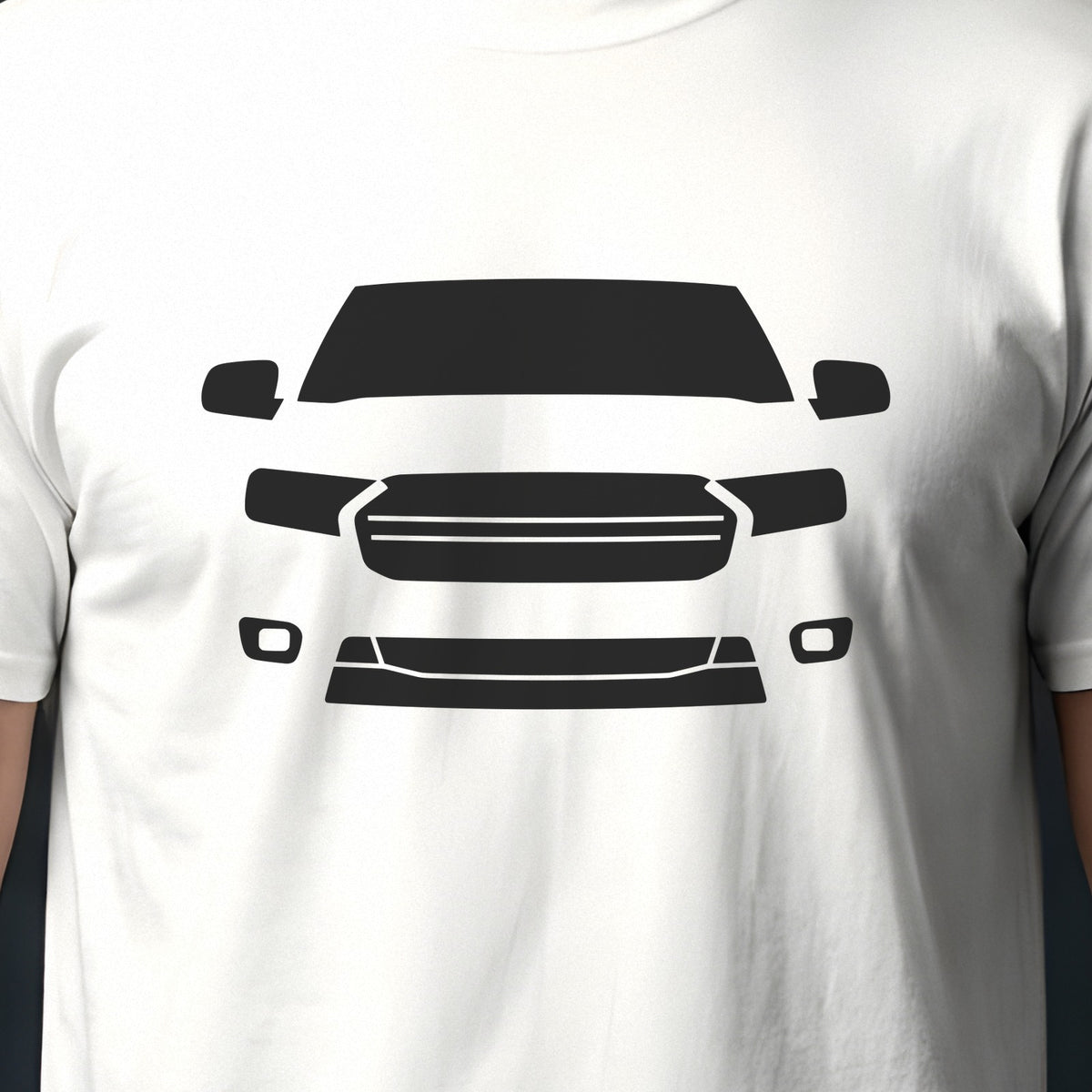 Ford Ranger 2019-2023 front view silhouette print close-up